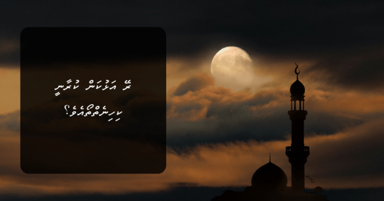 ރޭ އަޅުކަން ކުރާނީ ކިހިނެތްތޯއެވެ؟